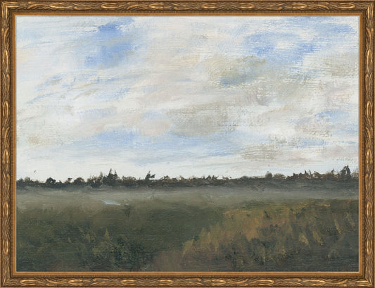 Framed The Way to the Forest. Frame: Embellished Antique Gold. Paper: Rag Paper. Art Size: 12x16. Final Size: 13'' X 17''