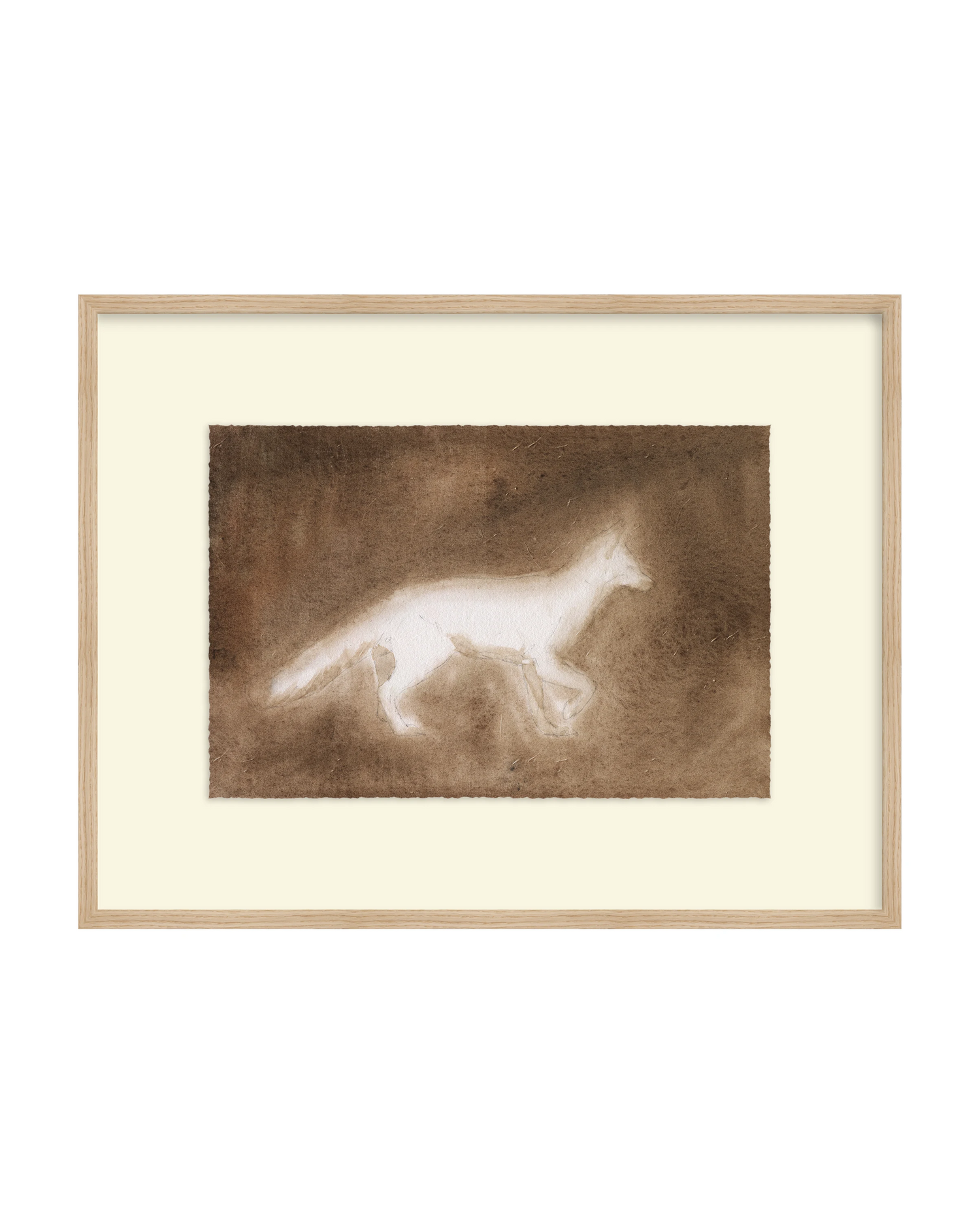 Framed - Matte Oak - Torchon - Off-White Mat / 26.5 x 20.5