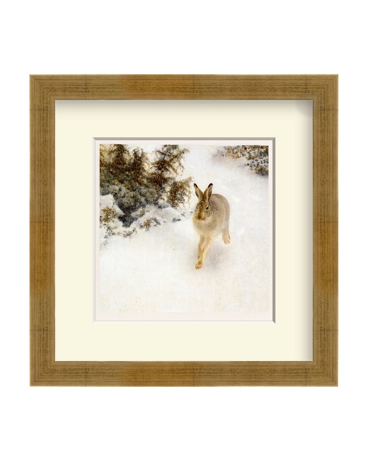 Framed - Vintage Gold - Off-White Mat / 12.38 x 12.5 / Rag