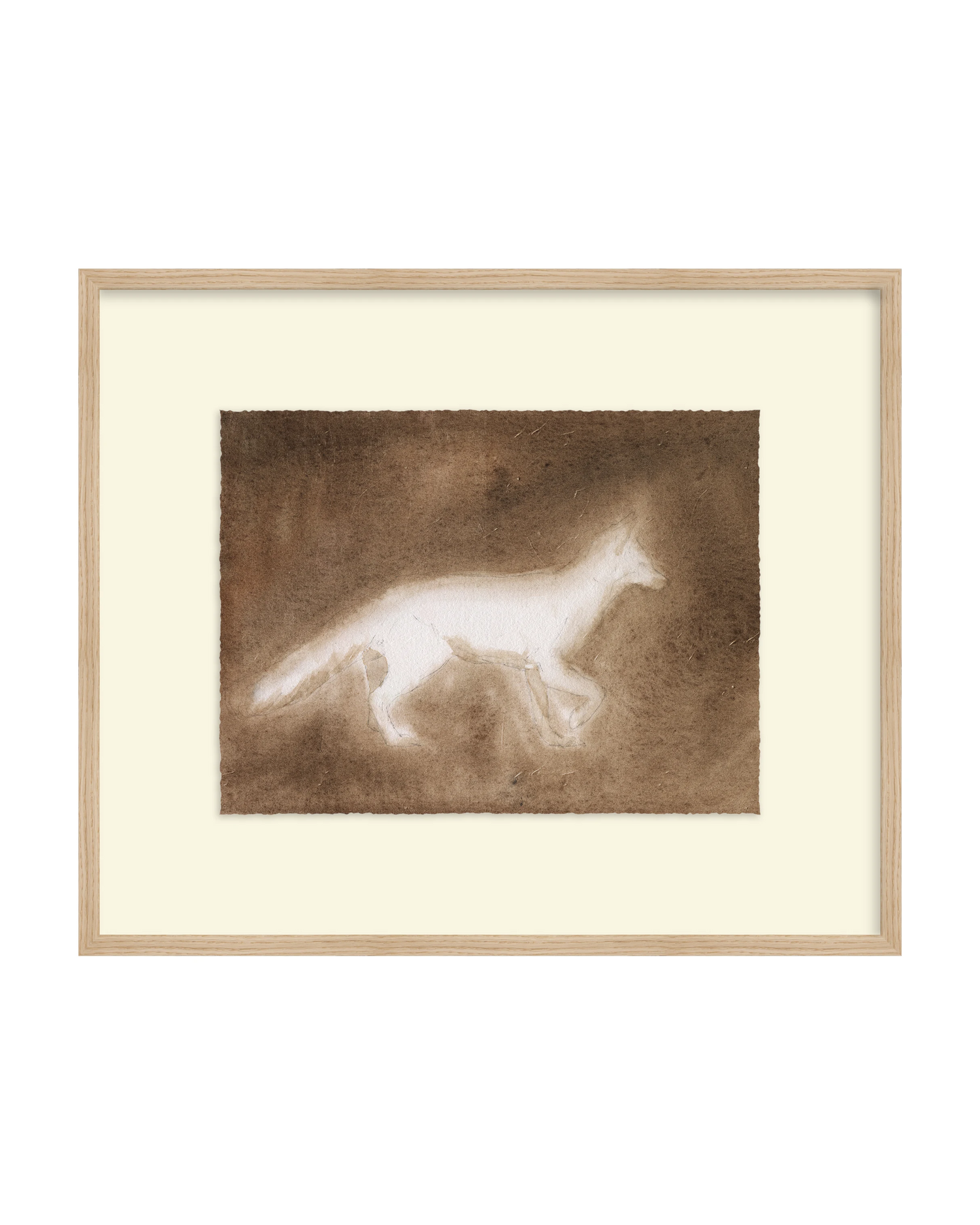 Framed - Matte Oak - Torchon - Off-White Mat / 24.5 x 20.5