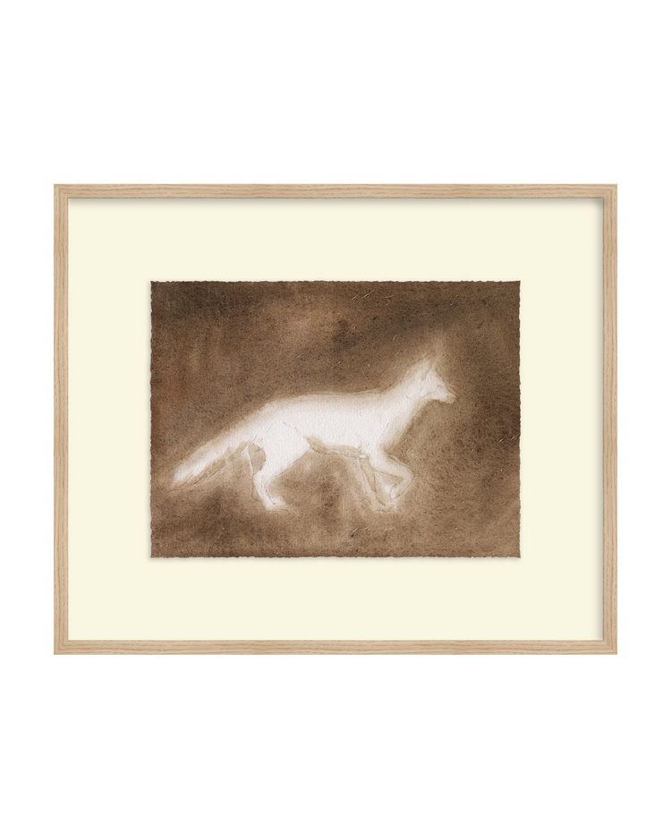 Framed - Matte Oak - Torchon - Off-White Mat / 24.5 x 20.5