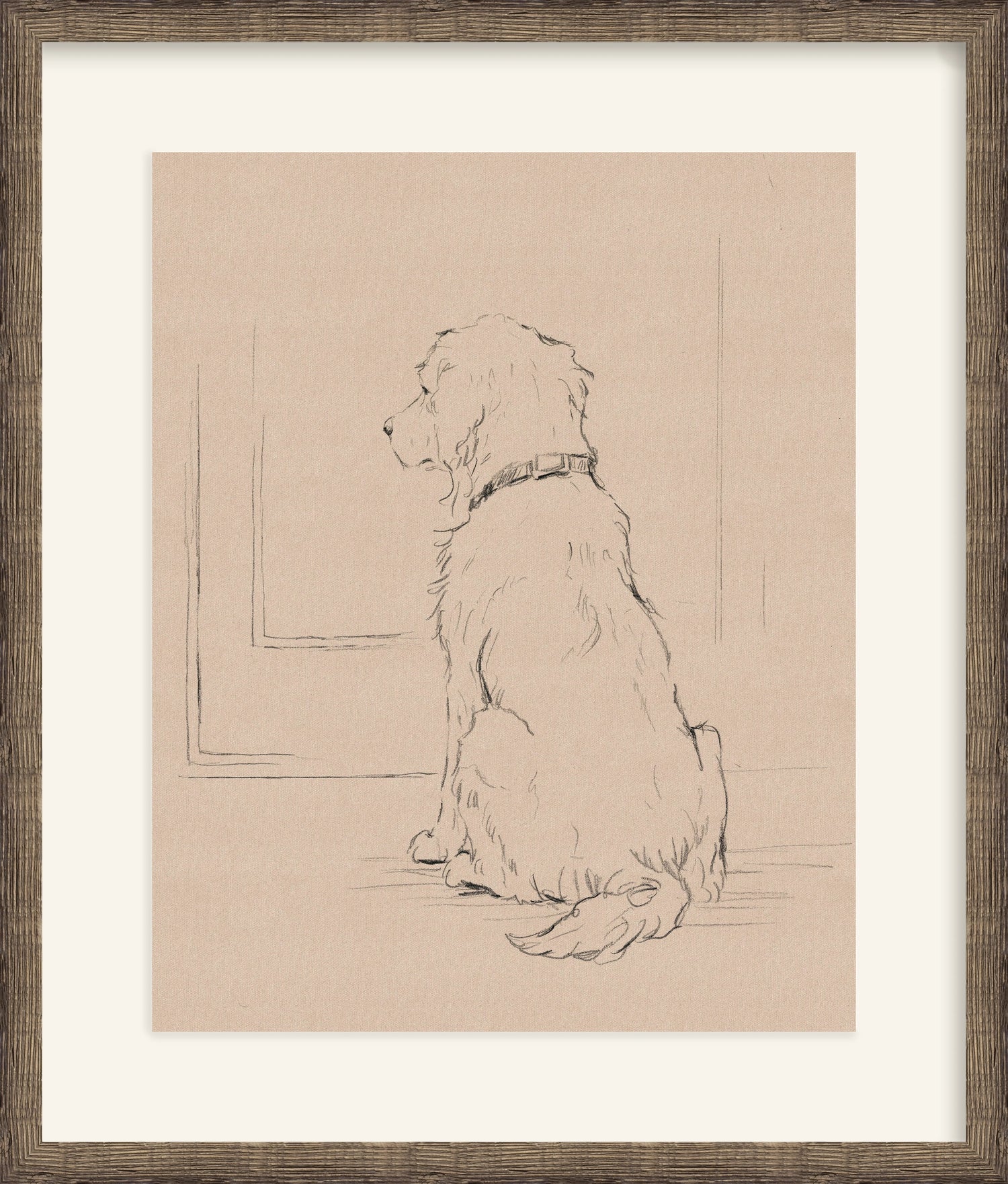 Framed - Driftwood Oak & Mat / 23.25 x 27.25