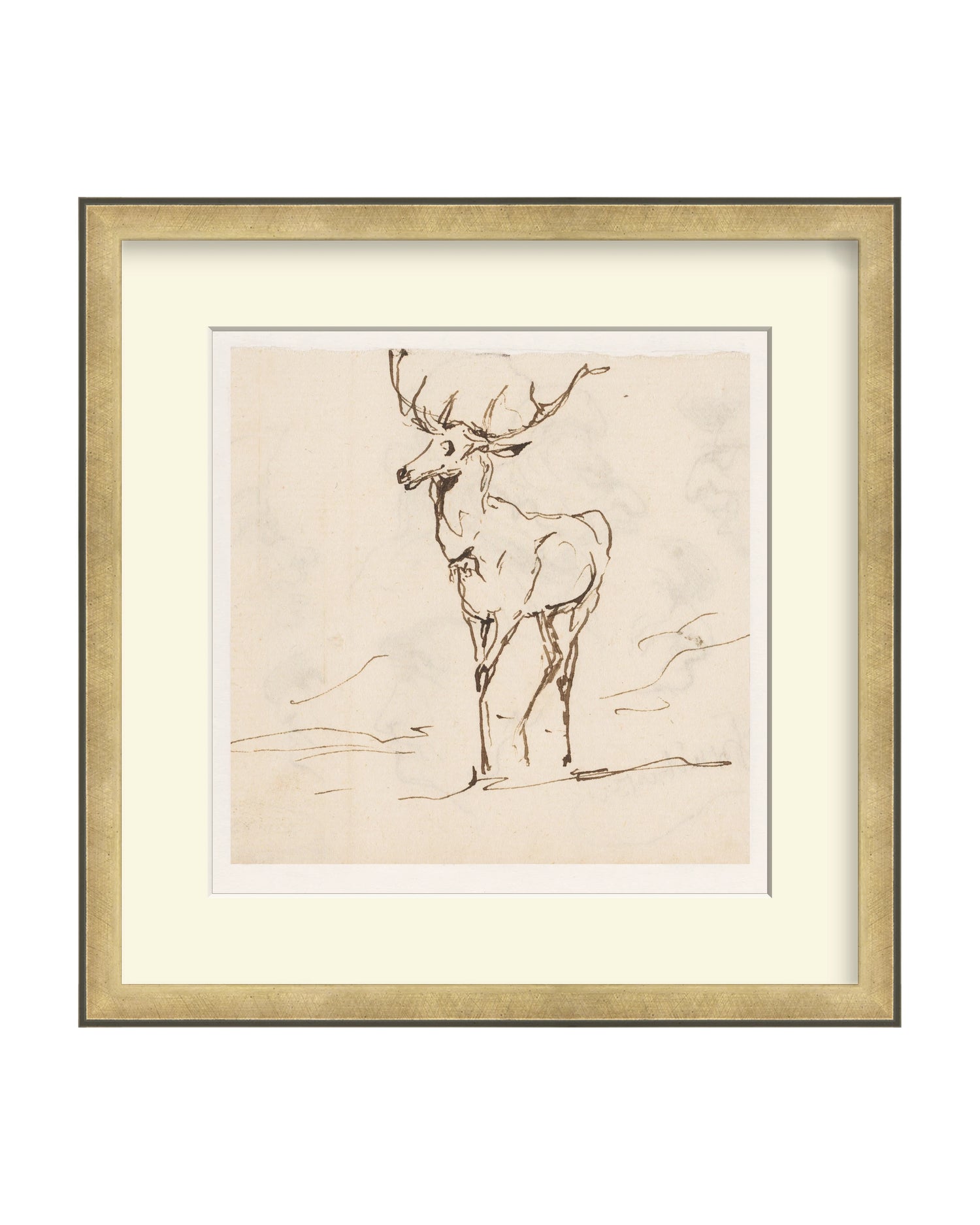 Framed - Atelier Brass - Off-White Mat / 14.38 x 14.5 / Rag