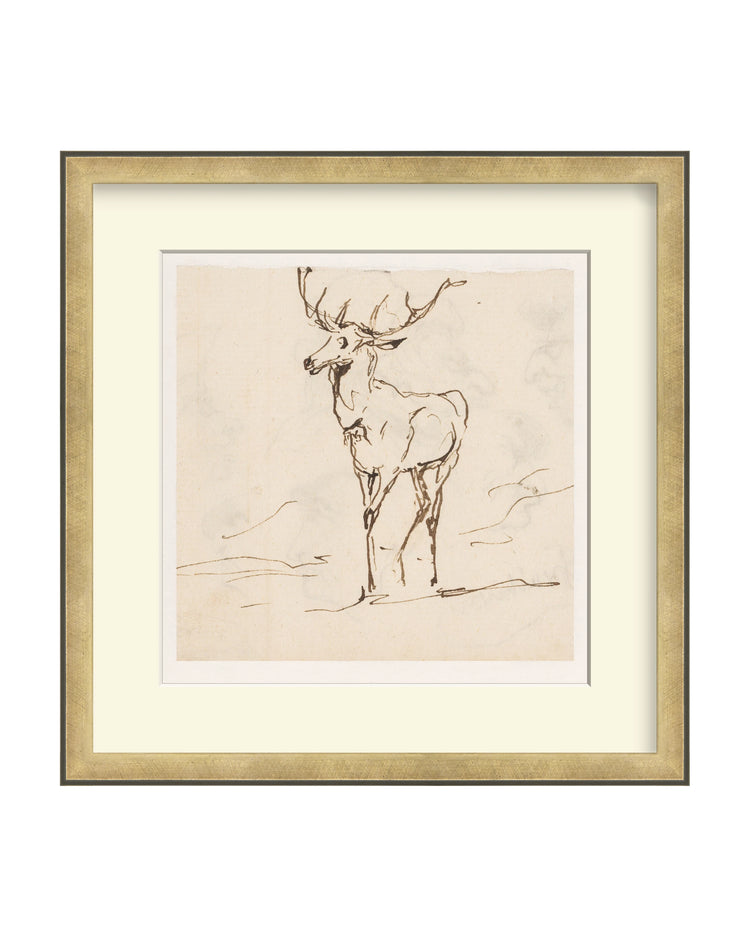 Framed - Atelier Brass - Off-White Mat / 14.38 x 14.5 / Rag