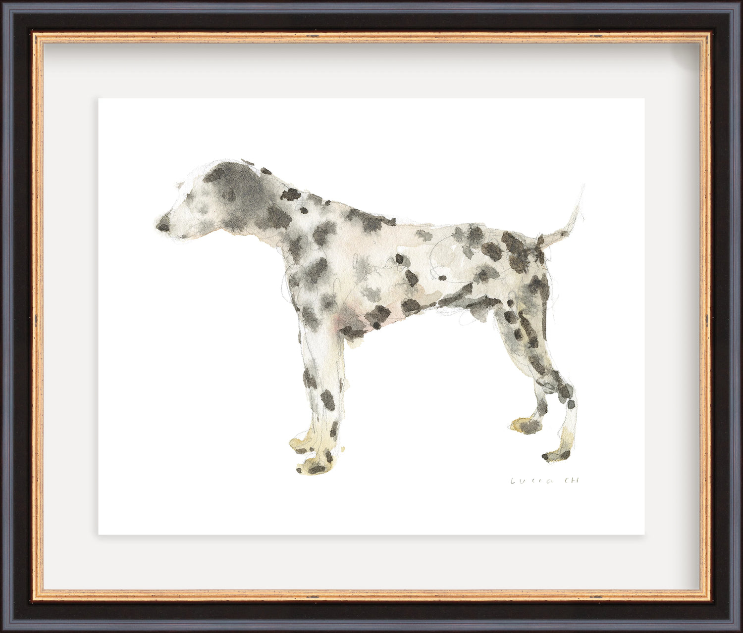 Framed - Traditional Black and Gold & Mat / 13.5 x 11.5