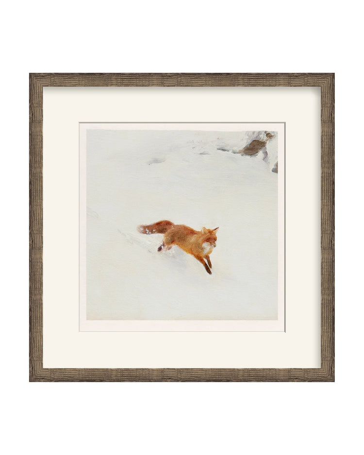 Framed - Driftwood Oak - Warm White Mat / 22 x 22.25 / Rag