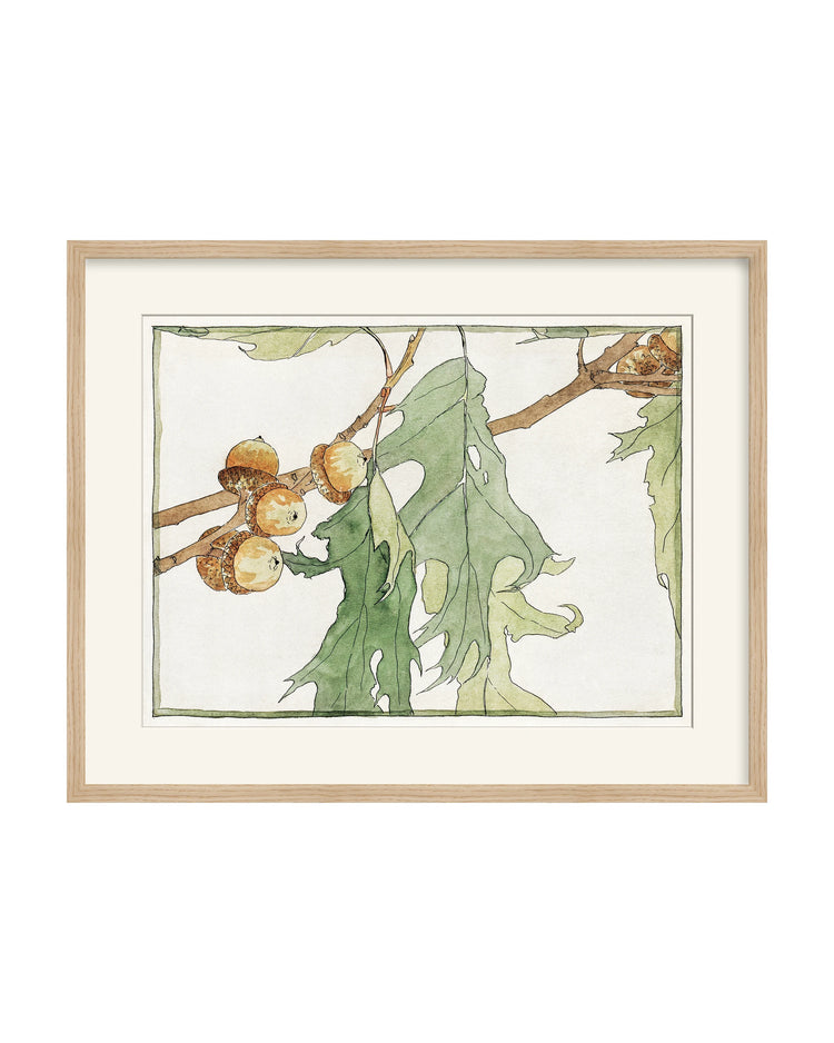 Framed - Matte Oak - Rag - Warm White Mat / 25.5 x 20.5