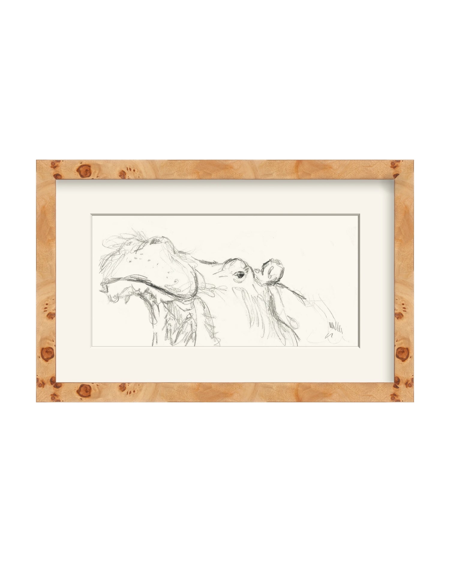 Framed - Natural Burlwood - Rag - Warm White Mat / 16.75 x 10.75