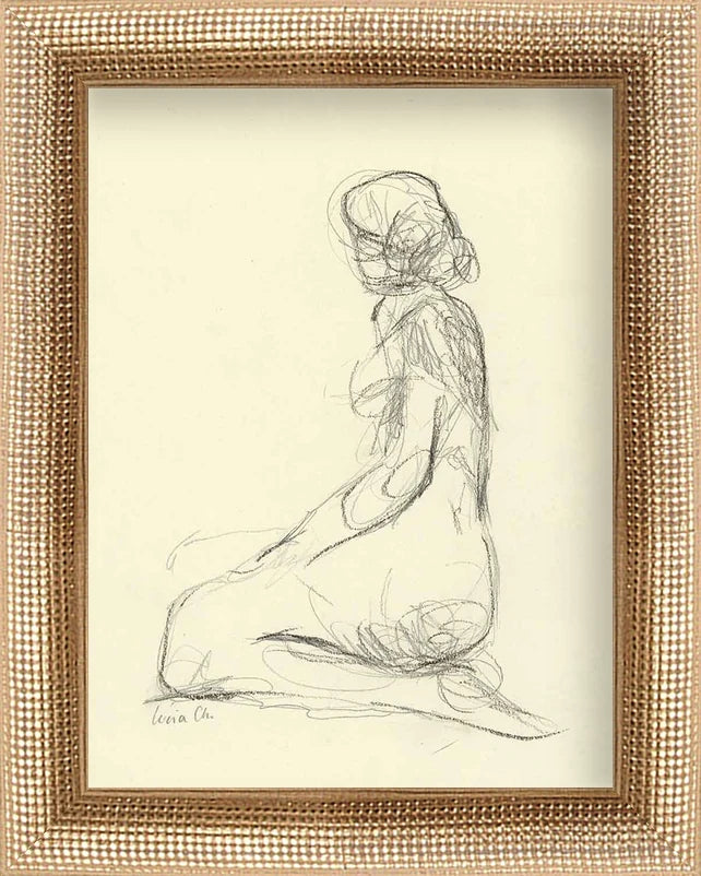 Seated Figure Study - Custom Framed Print