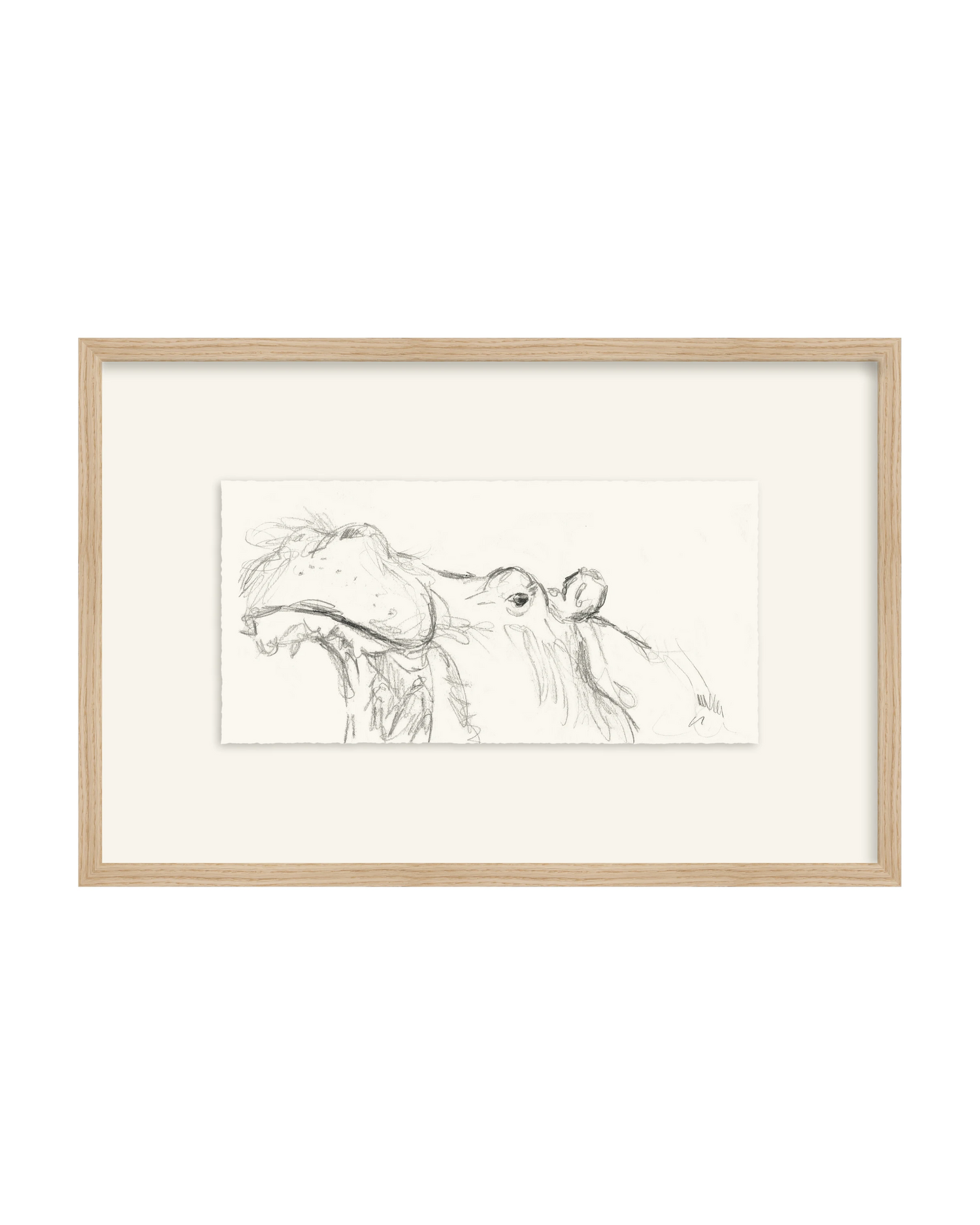 Framed - Matte Oak - Rag - Warm White Mat / 22.75 x 15.25