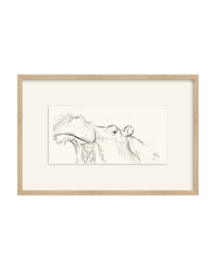 Framed - Matte Oak - Rag - Warm White Mat / 22.75 x 15.25