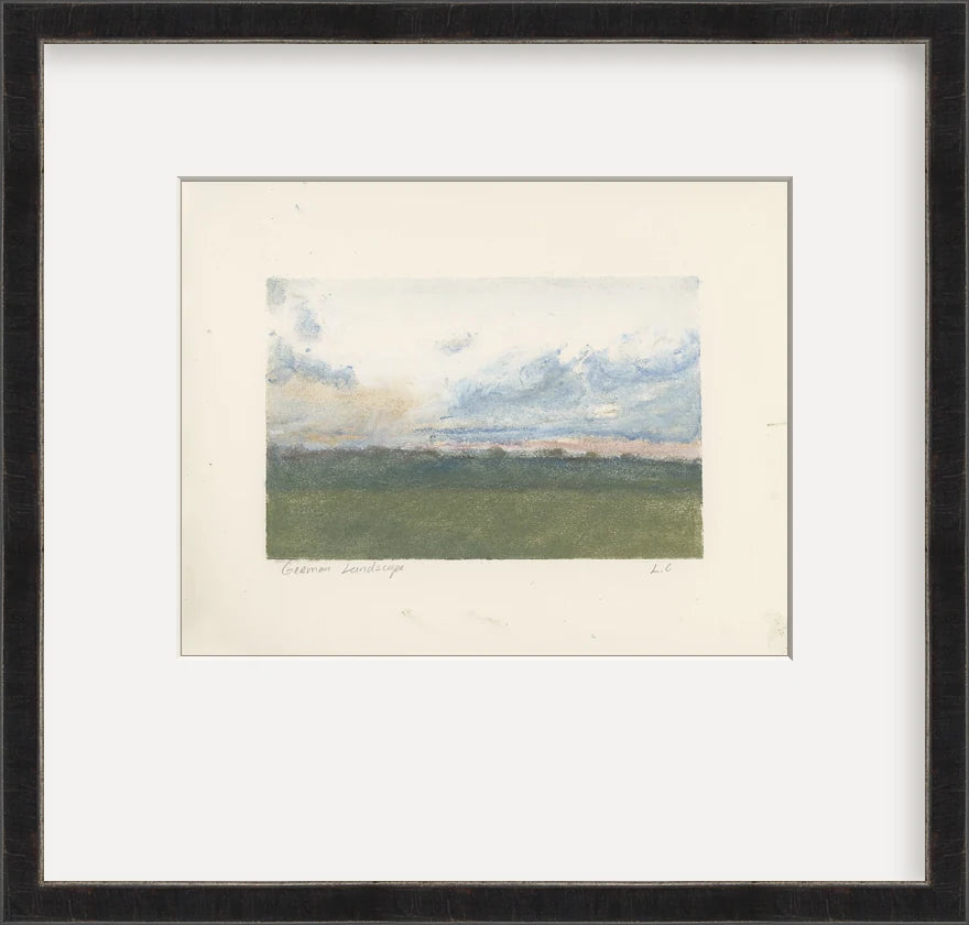 German Landscape - Custom Framed Print with Mat