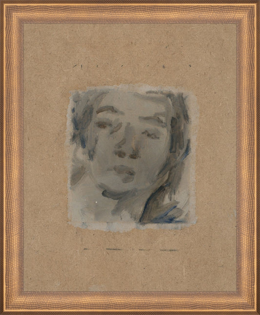 Framed Bemused. Frame: Timeless Bronze. Paper: Rag Paper. Art Size: 10x8. Final Size: 11'' X 9''