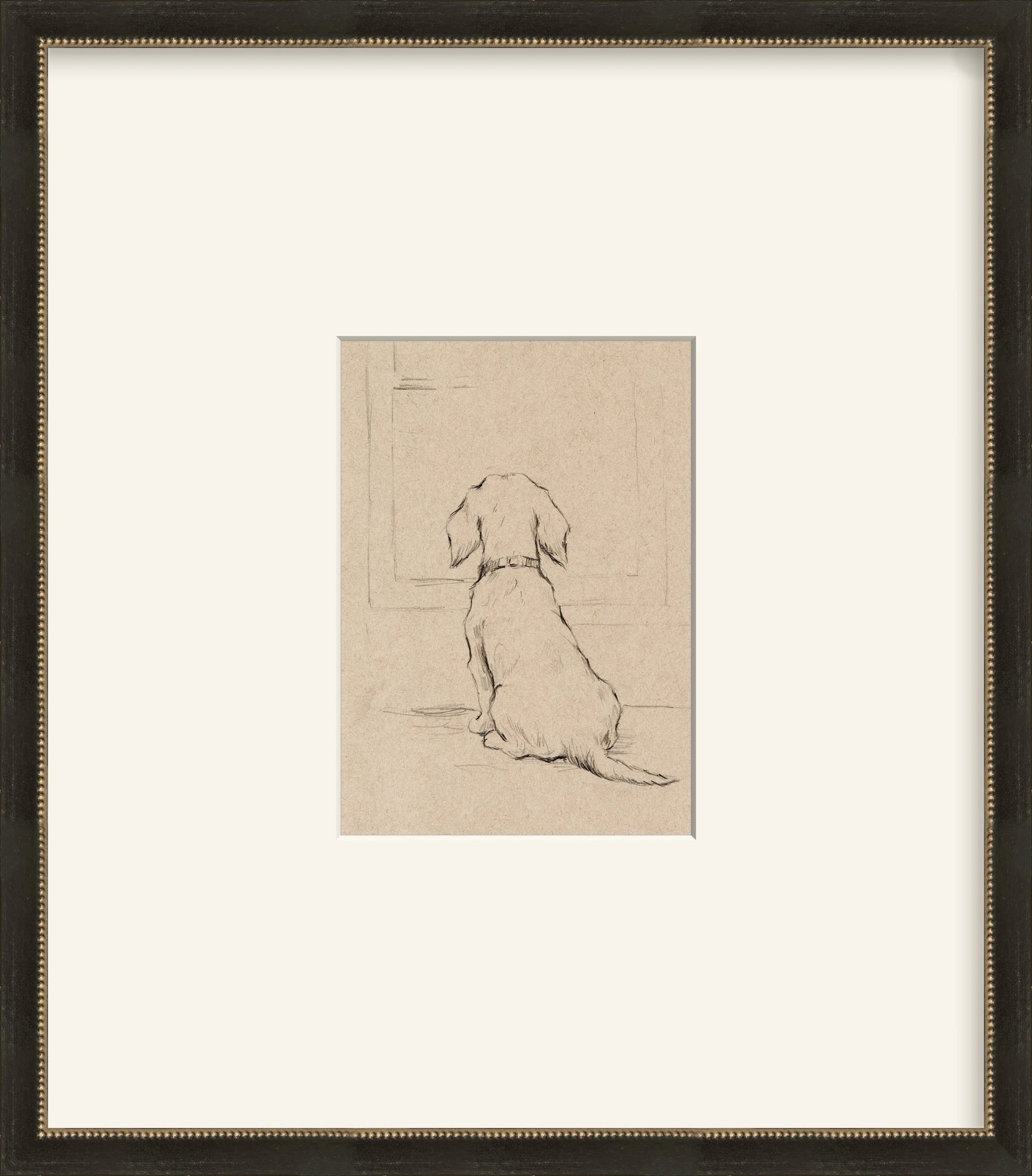 Framed - Vintage Black and Silver & Mat / 14.5 x 16.5