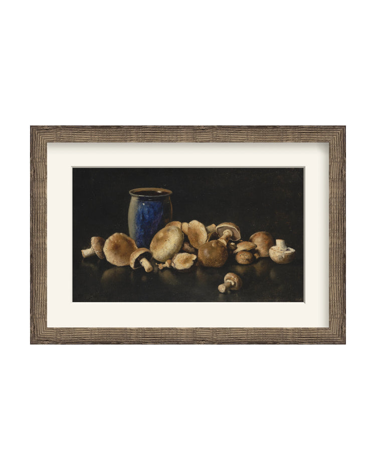 Framed - Driftwood Oak - Warm White Mat / 20.25 x 14.06 / Smooth Paper
