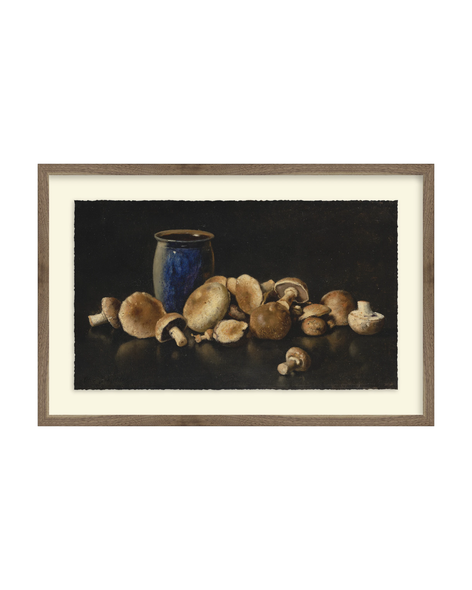 Framed - Matte Walnut - Off-White Mat / 24.5 x 16.25 / Rag Paper