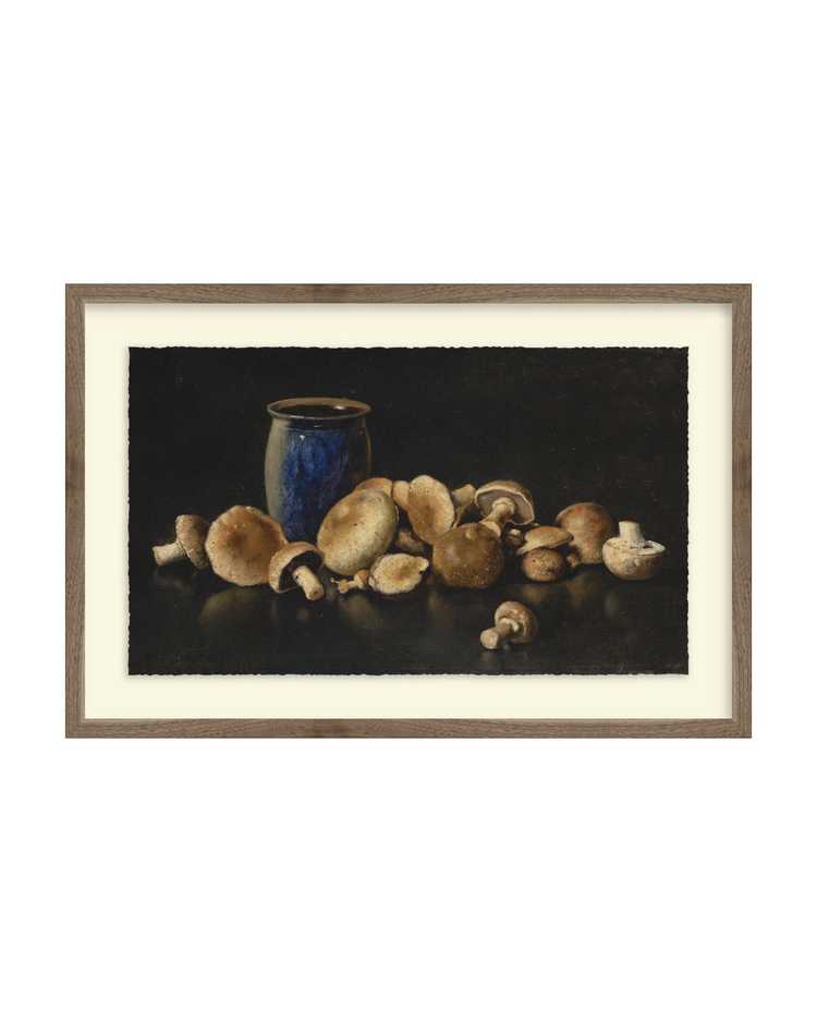 Framed - Matte Walnut - Off-White Mat / 24.5 x 16.25 / Rag Paper