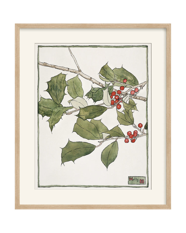 Framed - Matte Oak - Rag - Warm White Mat / 21.5 x 25.5