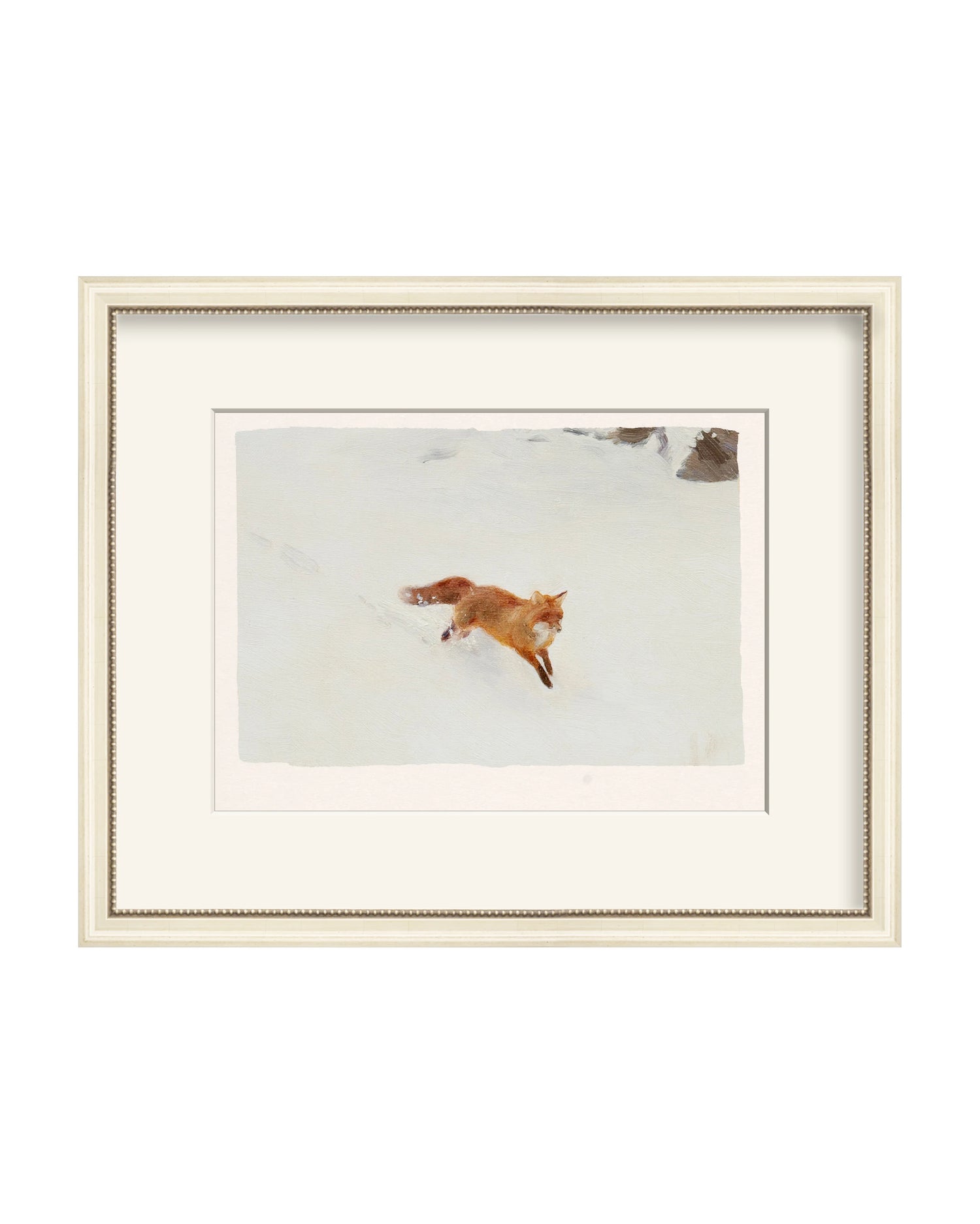 Framed - Antique Ivory - Warm White Mat / 17.75 x 14.5 / Rag