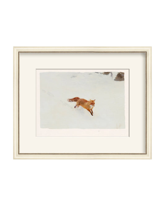 Framed - Antique Ivory - Warm White Mat / 17.75 x 14.5 / Rag