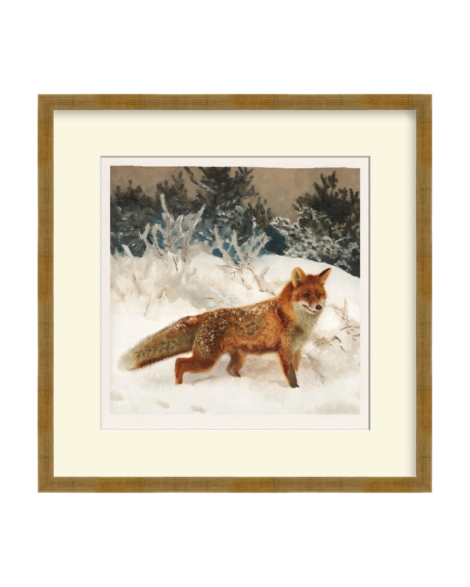 Framed - Vintage Gold - Off-White Mat / 21.75 x 22 / Rag