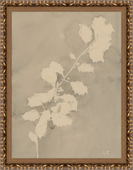 Framed Song of the Leaves II. Frame: Gold Ornate. Paper: Rag Paper. Art Size: 16x12. Final Size: 18'' X 14''