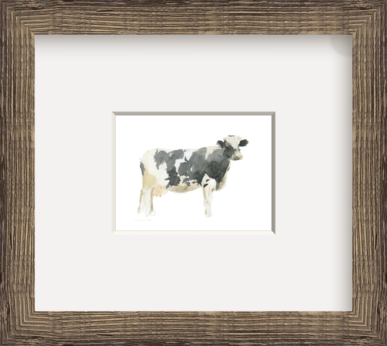 Framed - Driftwood Oak & Mat / 12.58 x 11.25