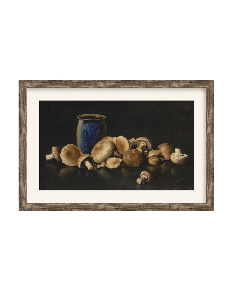 Framed - Driftwood Oak - Warm White Mat / 25.25 x 17 / Smooth Paper