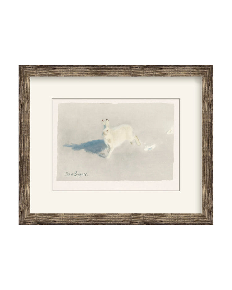 Framed - Driftwood Oak - Warm White Mat / 18.25 x 15 / Rag