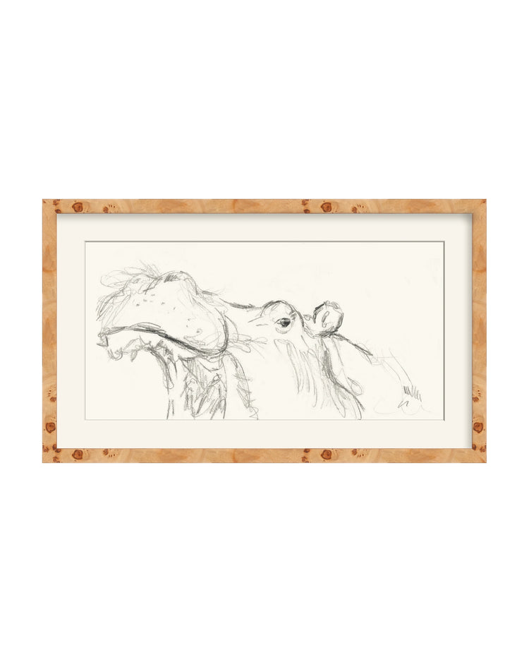 Framed - Natural Burlwood - Rag - Warm White Mat / 24.75 x 14.75