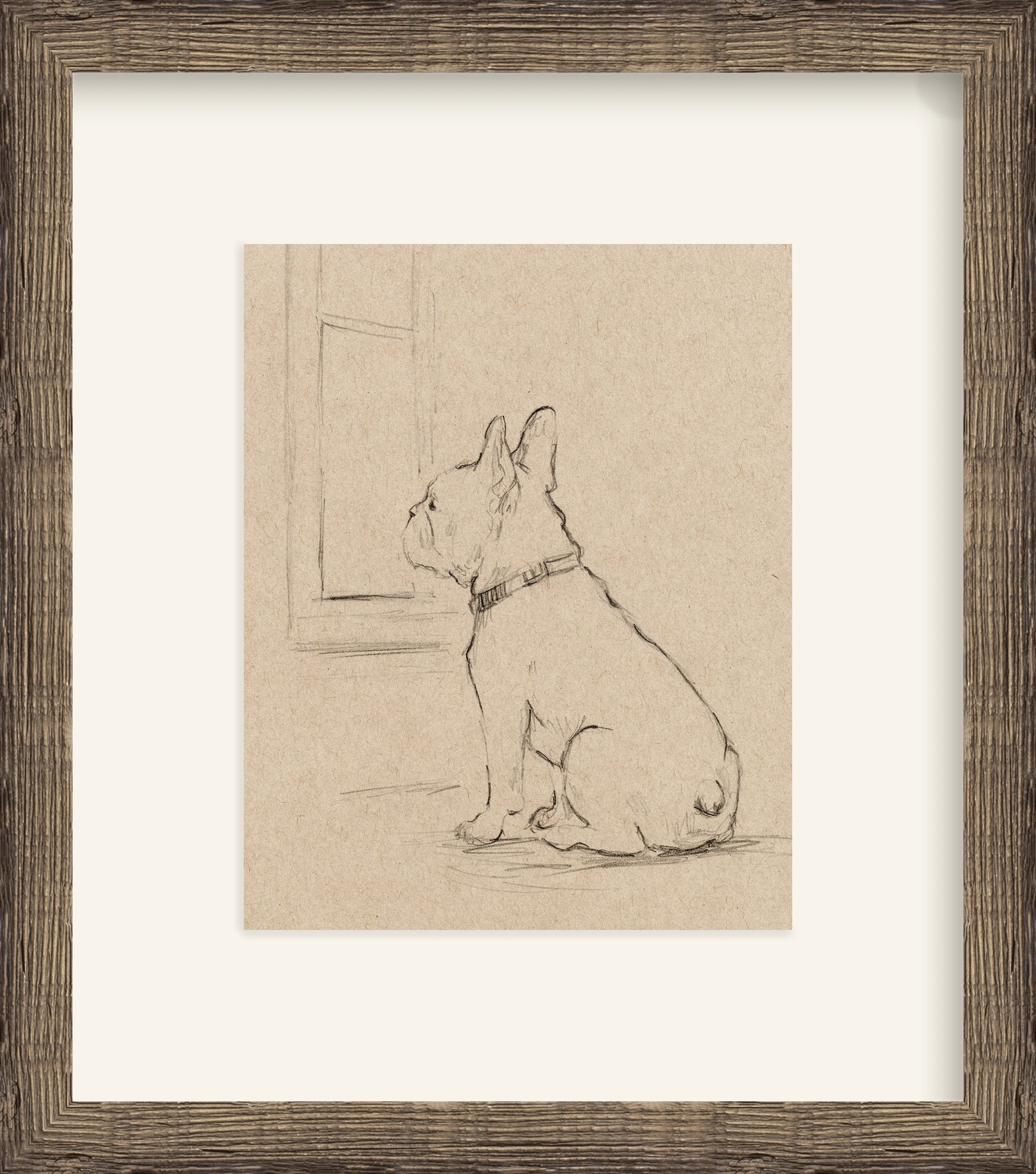Framed - Driftwood Oak & Mat / 15.25 x 17.25