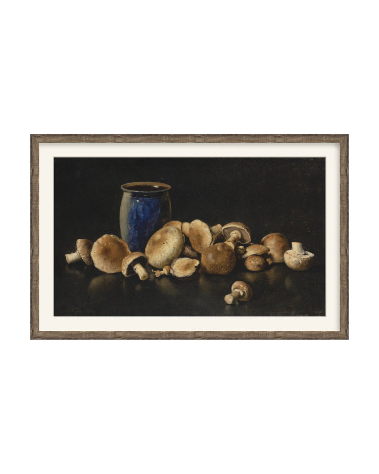 Framed - Driftwood Oak - Warm White Mat / 35.25 x 22.87 / Smooth Paper
