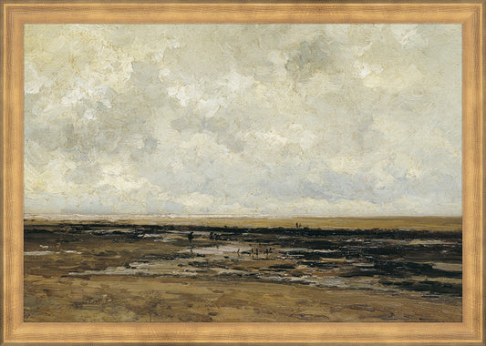 Framed Villerville. Frame: Timeless Gold. Paper: Rag Paper. Art Size: 11x16. Final Size: 12'' X 17''