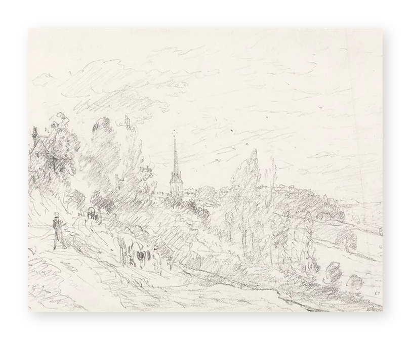 Promenade Drawing II - Fine Art Print