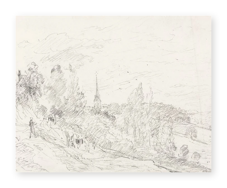 Promenade Drawing II - Fine Art Print