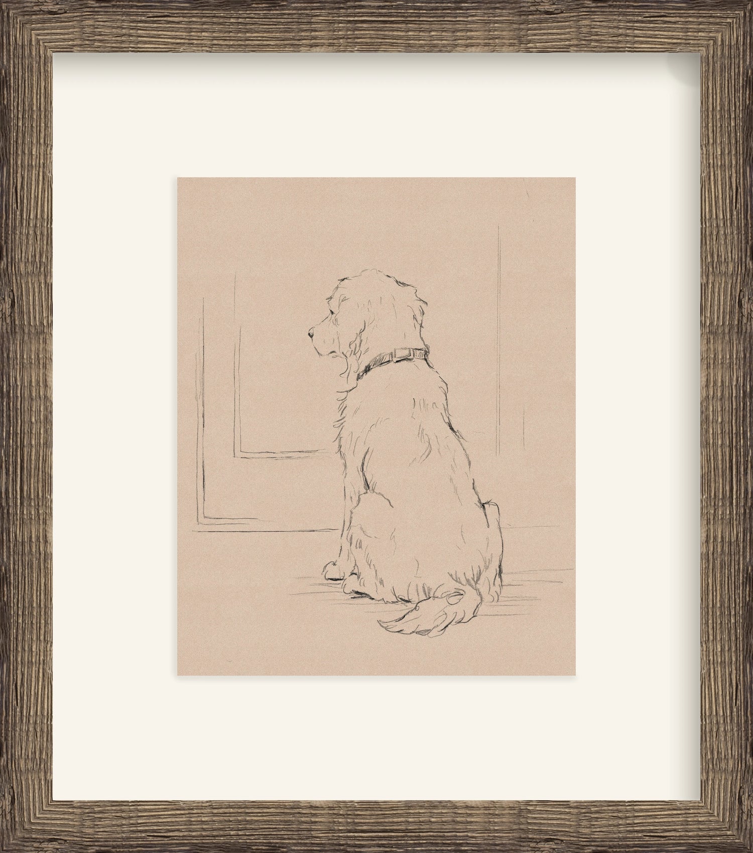 Framed - Driftwood Oak & Mat / 15.25 x 17.25