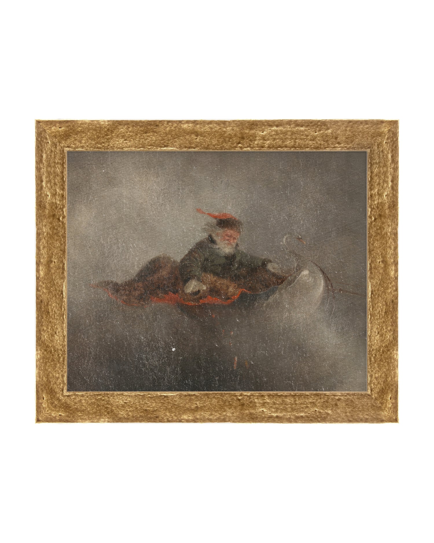 Framed - Tuscan Aged Gold - No Mounting / 12 x 10 / Stretched Canvas