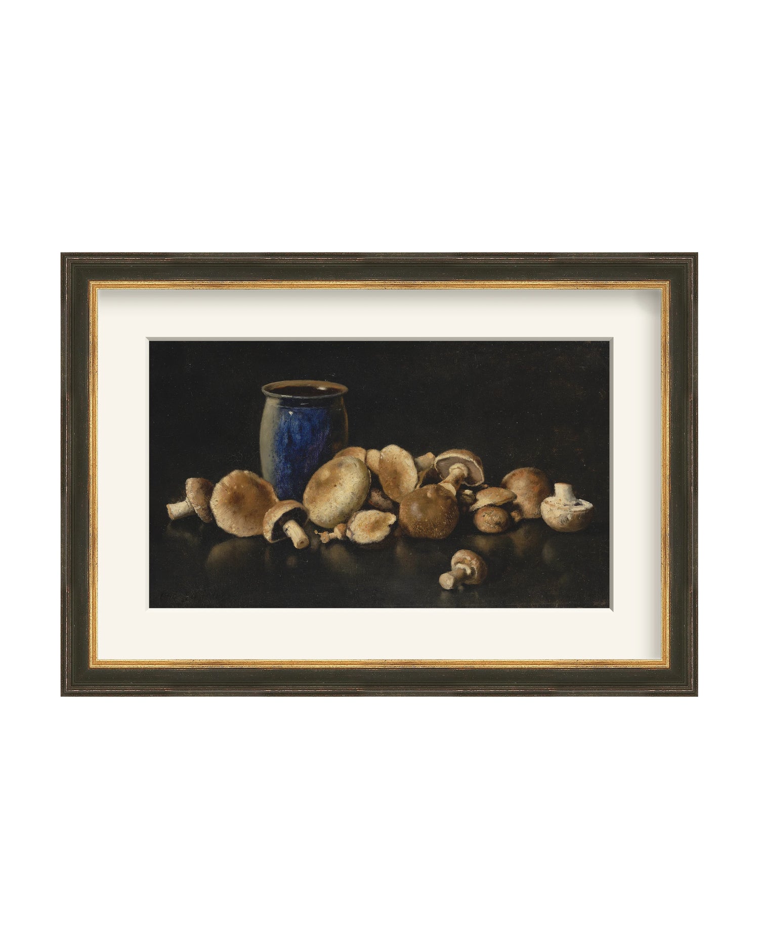 Framed - Heritage Black & Gold - Warm White Mat / 20.5 x 14.31 / Rag Paper