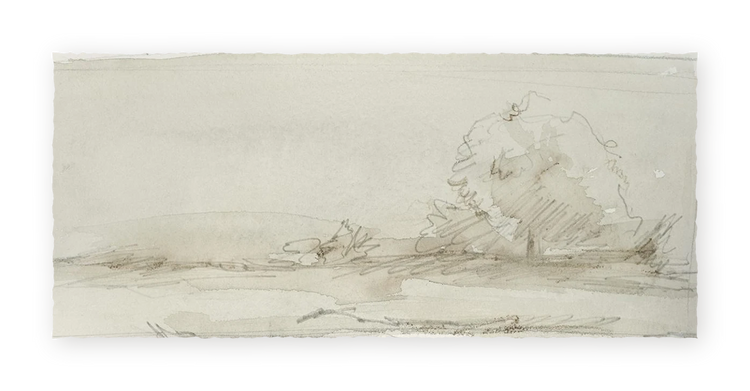Watercolor Landscape Study III - Fine Art Print