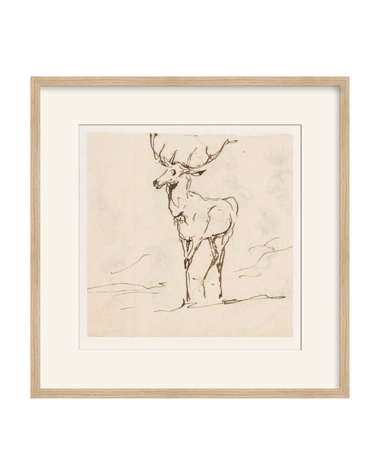 Framed - Matte Oak - Warm White Mat / 21.31 x 21.5 / Rag