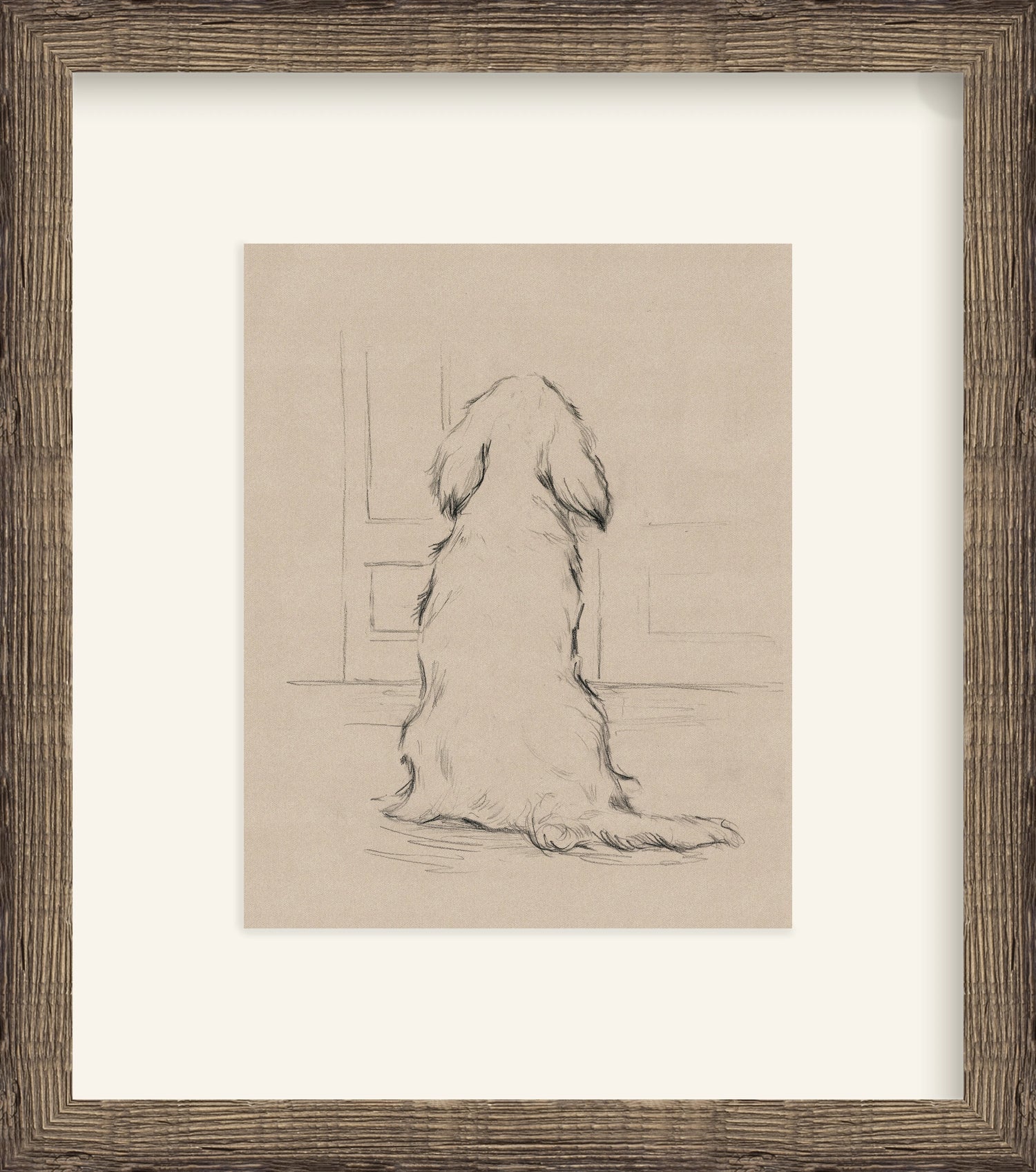 Framed - Driftwood Oak & Mat / 15.25 x 17.25