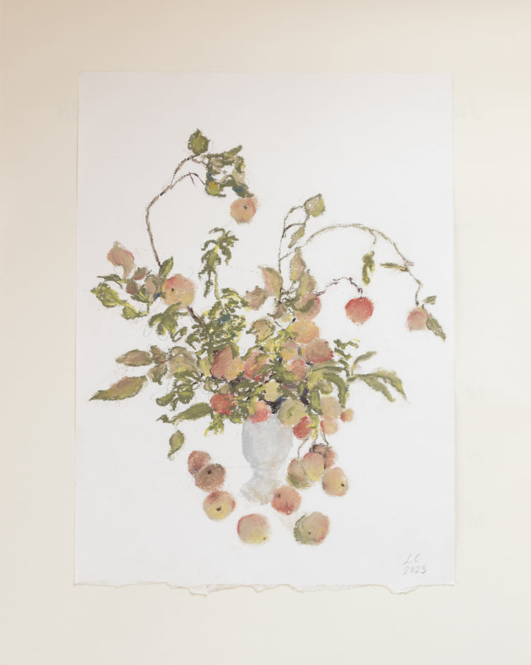 Apple Branches Pastel Drawing