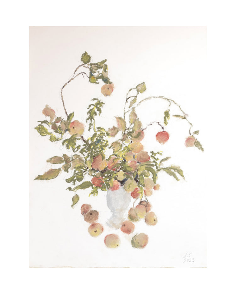 Apple Branches Pastel Drawing