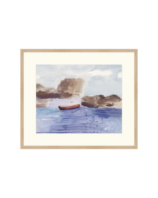 Red Boat on Water