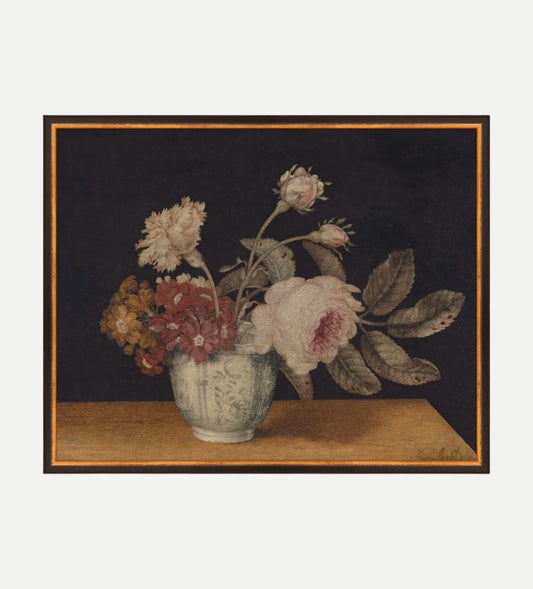 Vintage Vase of Flowers LG