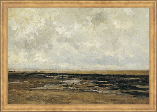 Framed Villerville. Frame: Timeless Gold. Paper: Rag Paper. Art Size: 11x16. Final Size: 12'' X 17''