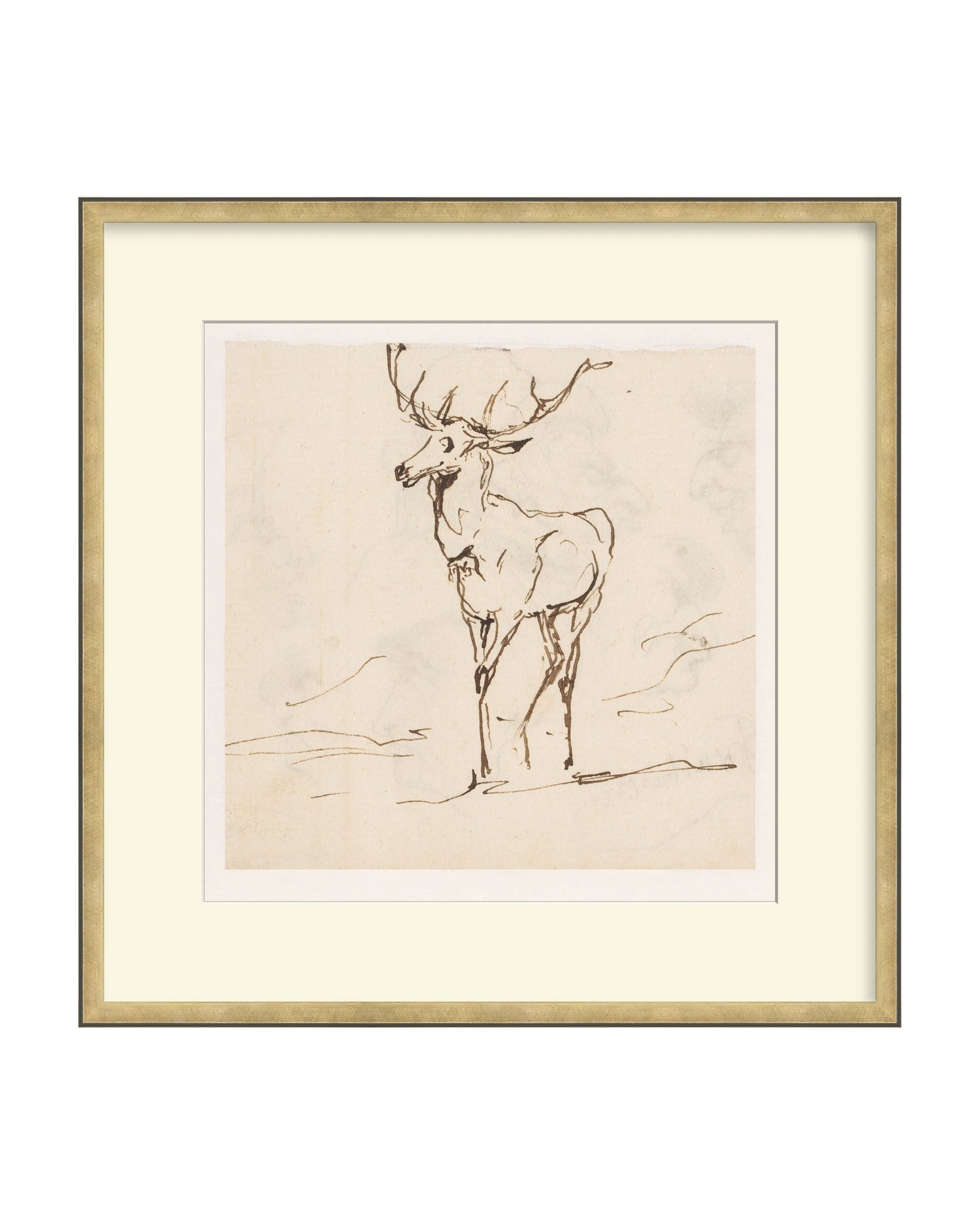 Framed - Atelier Brass - Off-White Mat / 21.31 x 21.5 / Rag