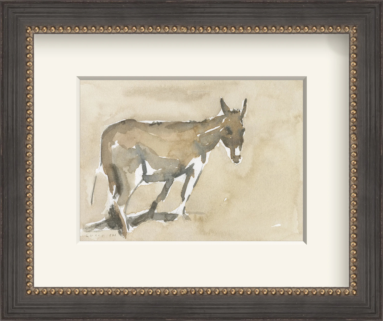 Framed - Classic Black and Gold & Mat / 8.97 x 7.5