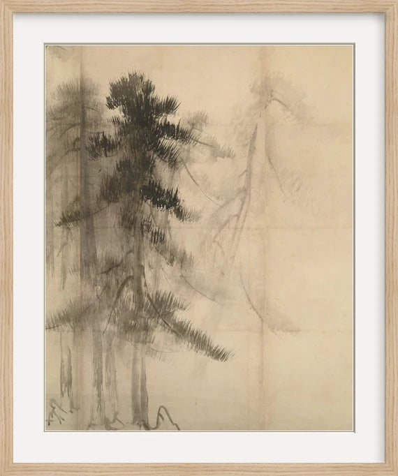 Pine Trees II - Custom Framed Print with Mat