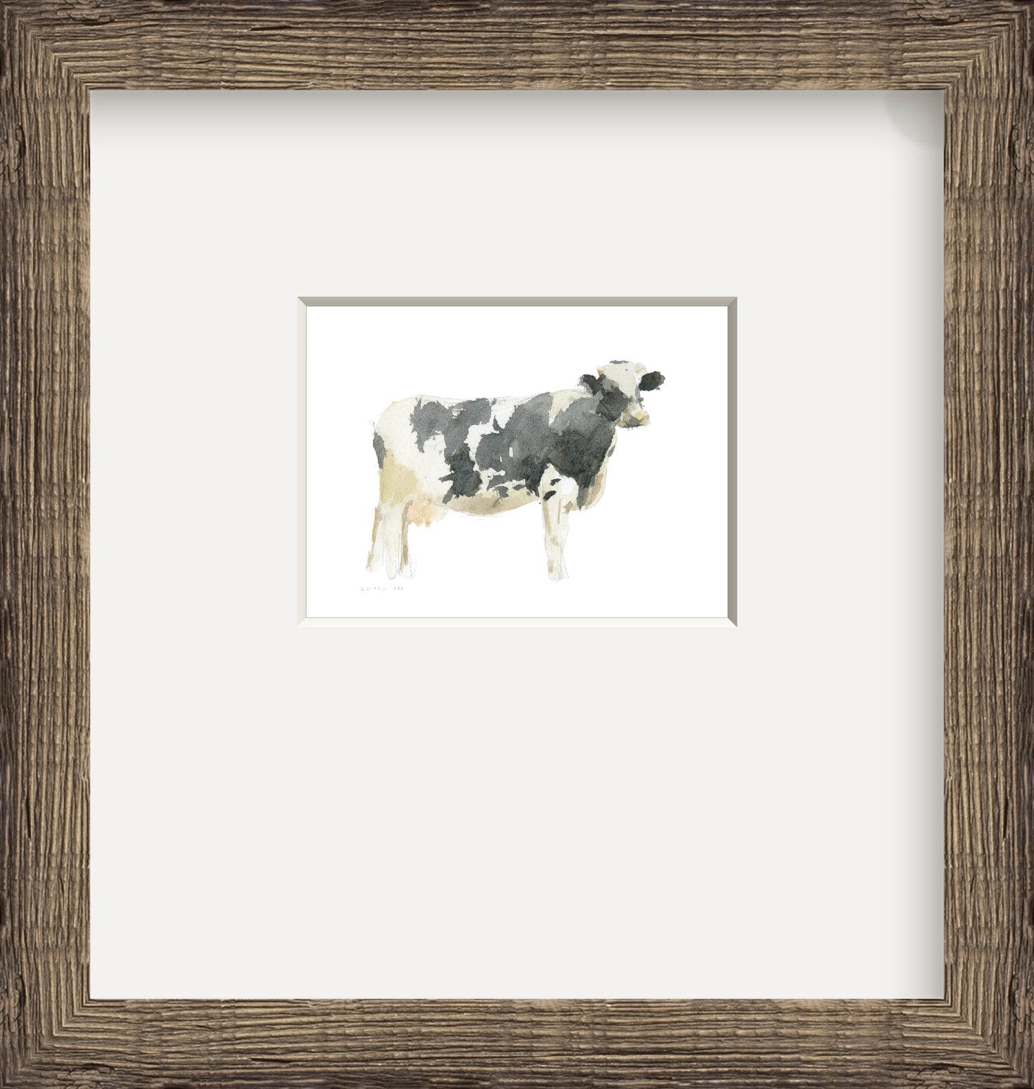 Framed - Driftwood Oak & Mat / 12.58 x 13.25